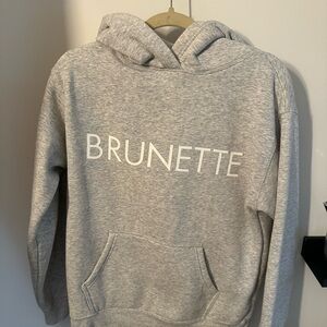 Brunette The Label Light Gray Pullover Hoodie